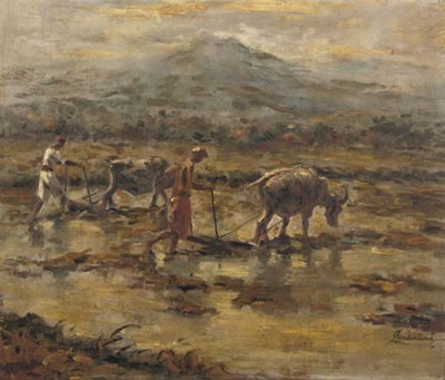 Plough teams working the sawa by Theodor Franciscus Goedvriend - Auction record, sale price, and art valuation. Compare with similar artists and explore comparable artworks.