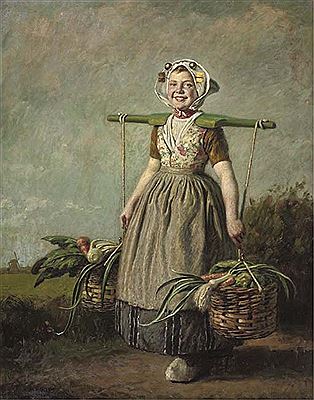 A cheerful Dutch girl