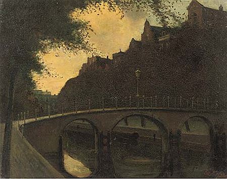 Stadsgezicht: a canal in Amsterdam