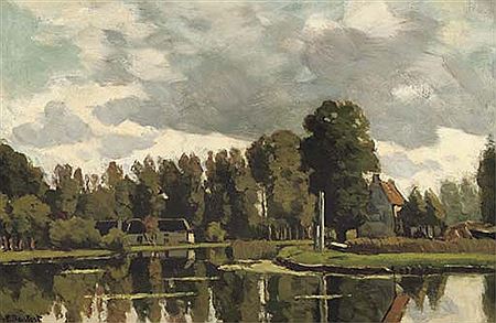 Bij Hinderdam: the river Vecht between Weesp and Nederhorst den Berg in summer by Nicolaas Syvert Bastert - Auction record, sale price, and art valuation. Compare with similar artists and explore comparable artworks.