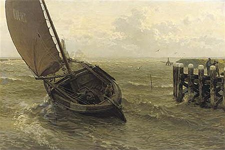 Leaving the Buitenhaven in full sail, Veere