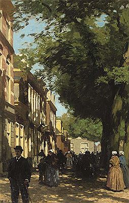 A sunny day on the Willemstraat, Scheveningen