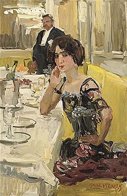 Sample artwork by Isaac Lazarus Israels (1865 - 1934), known for impressionist female figure painting, seaside genre scenes - View similar artists and auction records