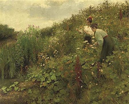 Picking flowers