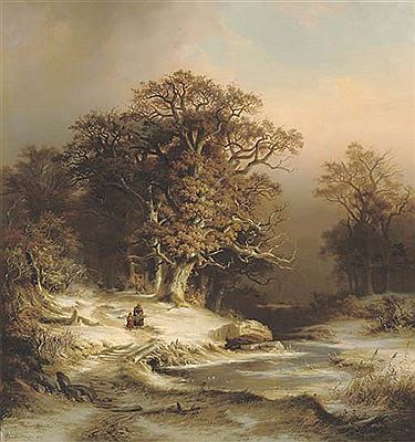 Along a stream in winter by Dietrich Langko - Auction record, sale price, and art valuation. Compare with similar artists and explore comparable artworks.