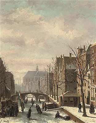 Skating on a Dutch canal