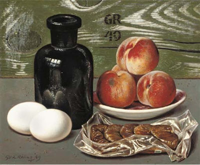 A still life with peaches