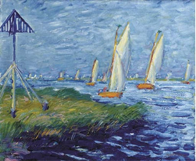 Boats on a lake