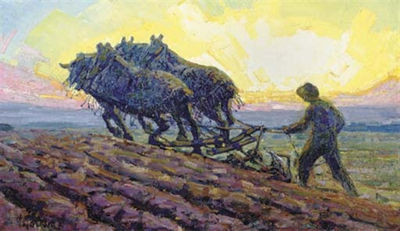 Ploughing the field