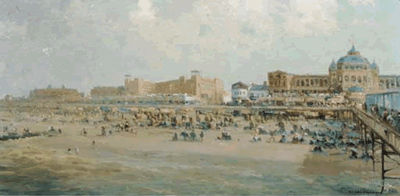 A Summer's Day on Scheveningen Beach by the Kurhaus
