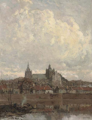 Sample artwork by Frans Slager (1876 - 1953), known for figure and landscape paintings - View similar artists and auction records