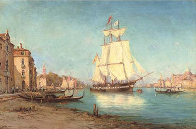 A Three-Master in a Venetian Canal by Charles Malfroy - Auction record, sale price, and art valuation. Compare with similar artists and explore comparable artworks.