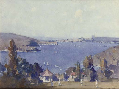 A Sunny Bay Near Sydney Habour by Benjamin Edwin Minns - Auction record, sale price, and art valuation. Compare with similar artists and explore comparable artworks.