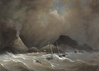 The Eruption of Gunung Api on Banda (Indonesian Moluccas) By Fort Belgica by Petrus Paulus Schiedges I - Auction record, sale price, and art valuation. Compare with similar artists and explore comparable artworks.