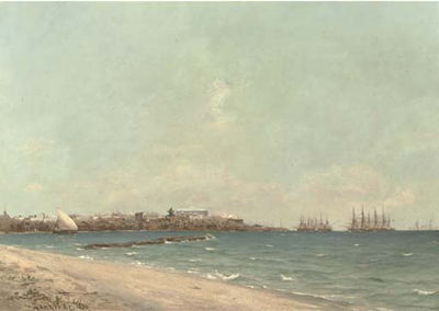 Zanzibar: on the Beach With Stone Town in the Distance