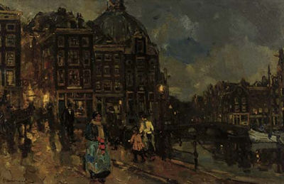 Avondstemming: on the Bridge by the Nieuwedijk and Singel