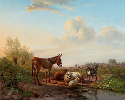 Cattle Resting by a Pool by Frans Lebret - Auction record, sale price, and art valuation. Compare with similar artists and explore comparable artworks.
