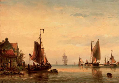 Shipping on a Calm Estuary