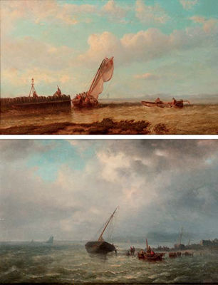 Busy Fishermen (Pair)