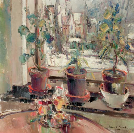 Plants in Window Sill by Karel Colnot - Auction record, sale price, and art valuation. Compare with similar artists and explore comparable artworks.