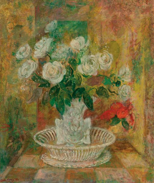 A Still Life with white Roses