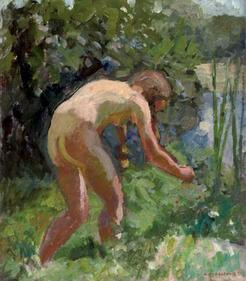 Nude sowing in the garden