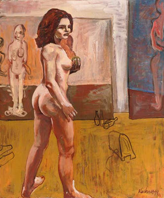 Nude with apple