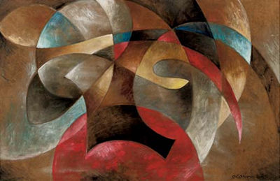 Auf rotem Halbkreis by Max Olderock - Auction record, sale price, and art valuation. Compare with similar artists and explore comparable artworks.
