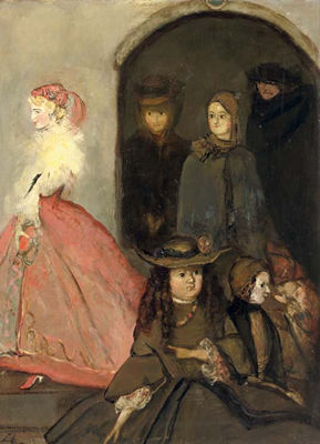 The pink dress