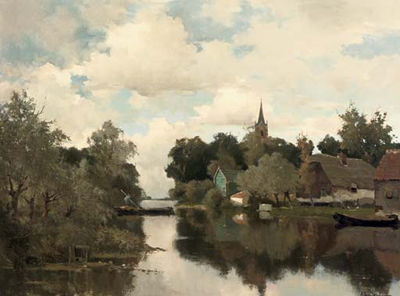 Kaagdorp seen from the Kaag