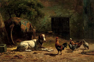 Boerderijtafereel: farmyard friends by Simon van den Berg - Auction record, sale price, and art valuation. Compare with similar artists and explore comparable artworks.