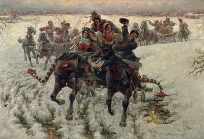 A merry sleigh ride