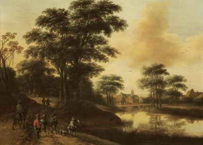 A Hunting Party Near a Lake, a Village in the Distance by Pieter Jansz Van Asch - Auction record, sale price, and art valuation. Compare with similar artists and explore comparable artworks.