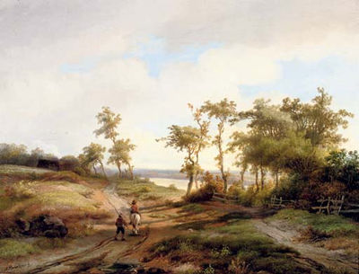 Figures in a summer landscape