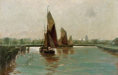 Sailing in a riverlandscape