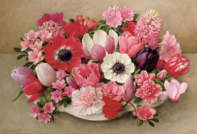 A flower still life by Jan Voerman Jr - Auction record, sale price, and art valuation. Compare with similar artists and explore comparable artworks.