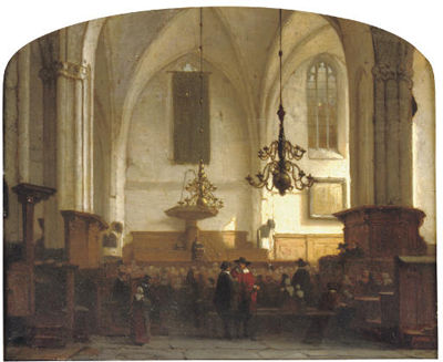 In de Buurkerk te Utrecht: a service in a sunlit church by Jan Jacob Schenkel - Auction record, sale price, and art valuation. Compare with similar artists and explore comparable artworks.