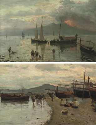 Fishermen in the bay of Naples