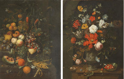 Sample artwork by Jan Mortel (1650 - 1719), known for still life with fruit and flowers - View similar artists and auction records