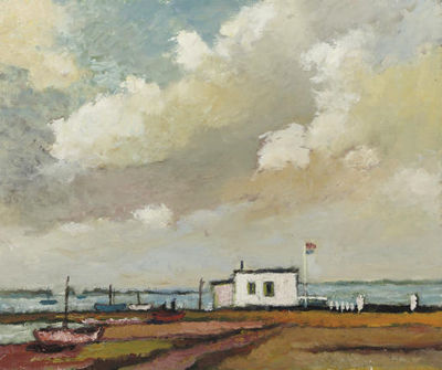 Verlaten strandtent