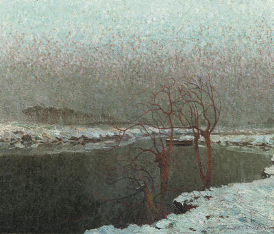 The river Lys in winter by Albert Saverys - Auction record, sale price, and art valuation. Compare with similar artists and explore comparable artworks.
