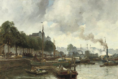 A busy day in the Rotterdam harbour