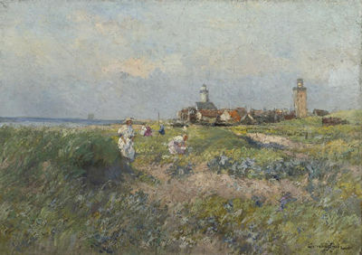 Children playing in the dunes of Katwijk
