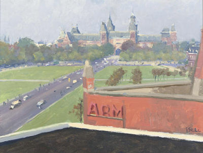 A view of the Museumplein, with the Rijksmuseum in the distance, Amsterdam