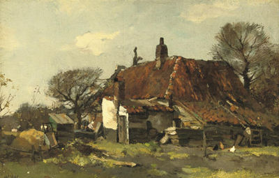 By the farmhouse