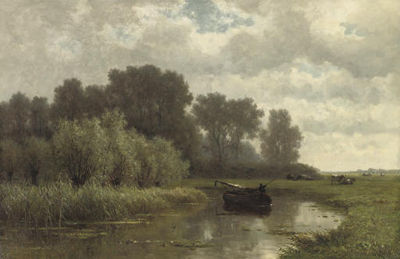 Sample artwork by Willem Roelofs (1822 - 1897), known for rural landscape and figure painting, etching, lithography, drawing - View similar artists and auction records