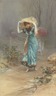 Taking cover from the storm