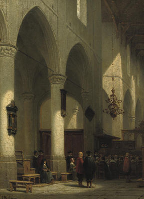 At the church service