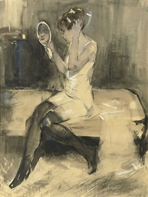 Girl looking in a mirror by Han Van Meegeren - Auction record, sale price, and art valuation. Compare with similar artists and explore comparable artworks.