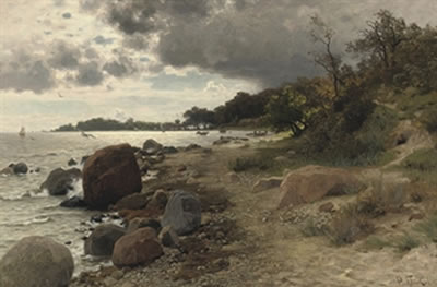 The rocky coastline
